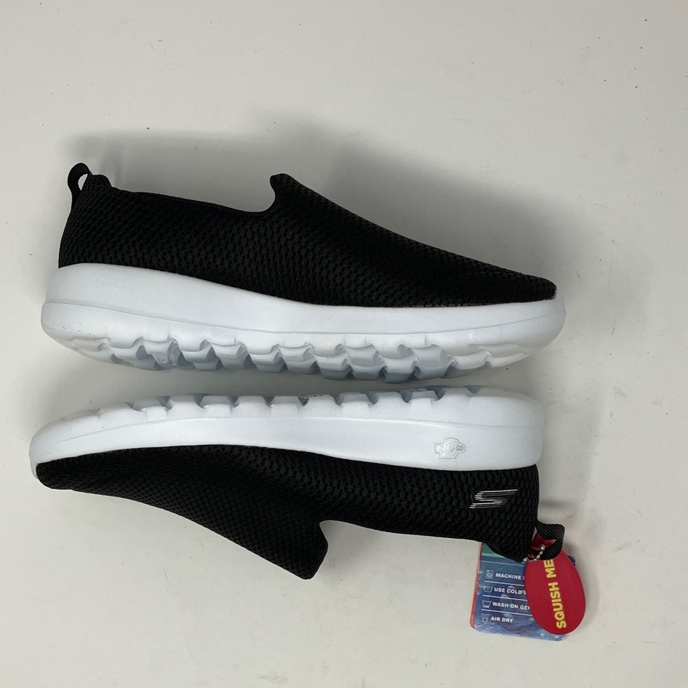 Skechers GO WALK JOY Slip-ons Black/White Size 7.5 Wide Fit Ortholite - Picture 11 of 15